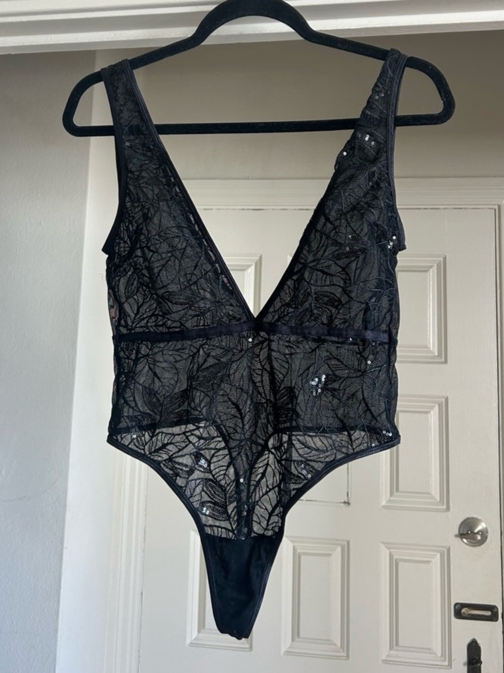 BLUEBELLA Black Lace Bodysuit Size Medium